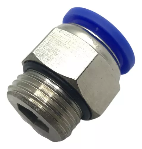 CONECTOR ENGATE RÁPIDO TUBO PU 10mm x ROSCA MEIA BSP