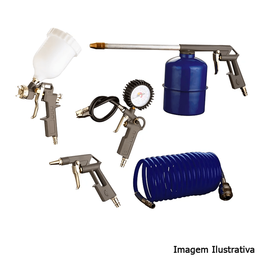 KIT DE ACESSÓRIOS PARA COMPRESSOR 5PÇ PDR PRO 517K
