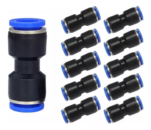 UNIÃO EMENDA RETA PU 8mm PNEUMÁTICA ENGATE RÁPIDO